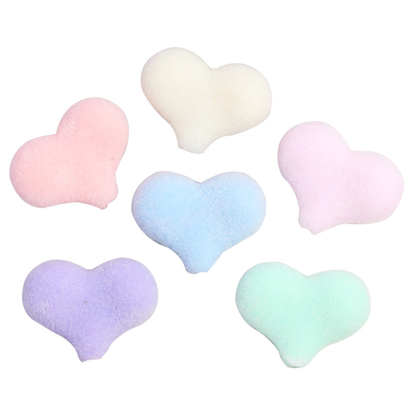 Wholesale 20pcs/pack Flocking love ball loose beads beaded DIY accessories